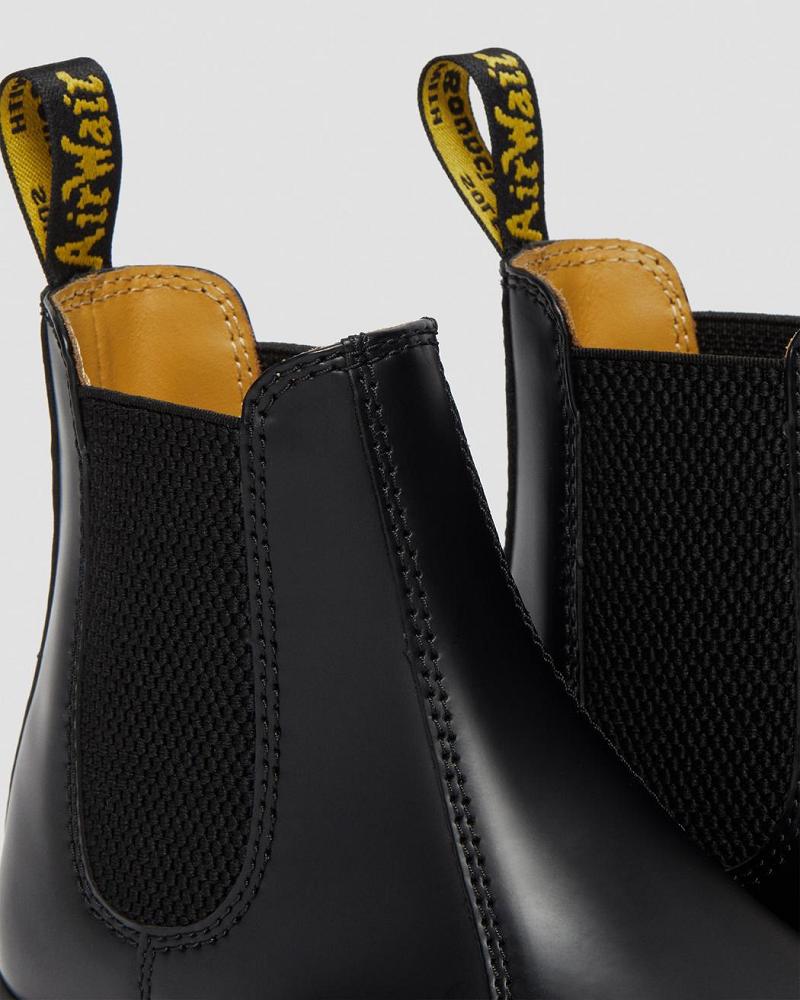 Black Women's Dr Martens 2976 Smooth Leather Chelsea Boots | CA 115WNB